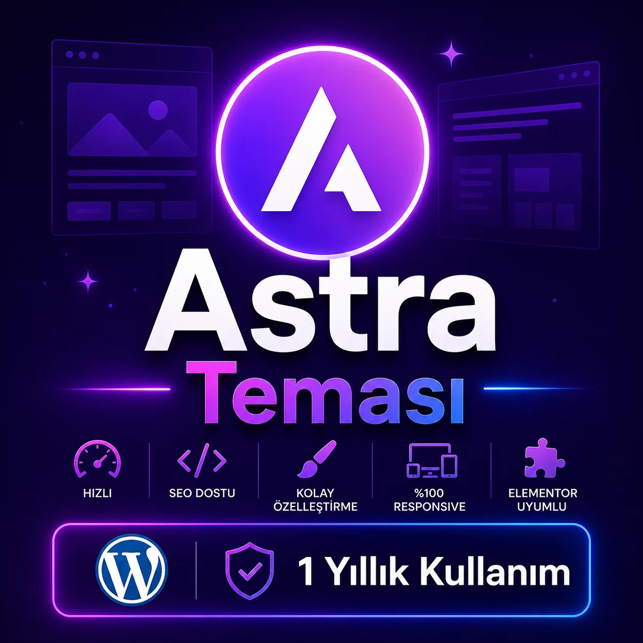 Astra WP Teması dijital lisans görseli