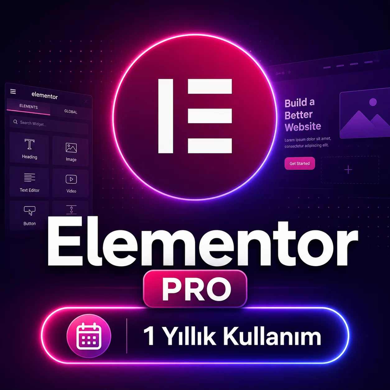Elementor Pro WP Eklentisi dijital lisans görseli