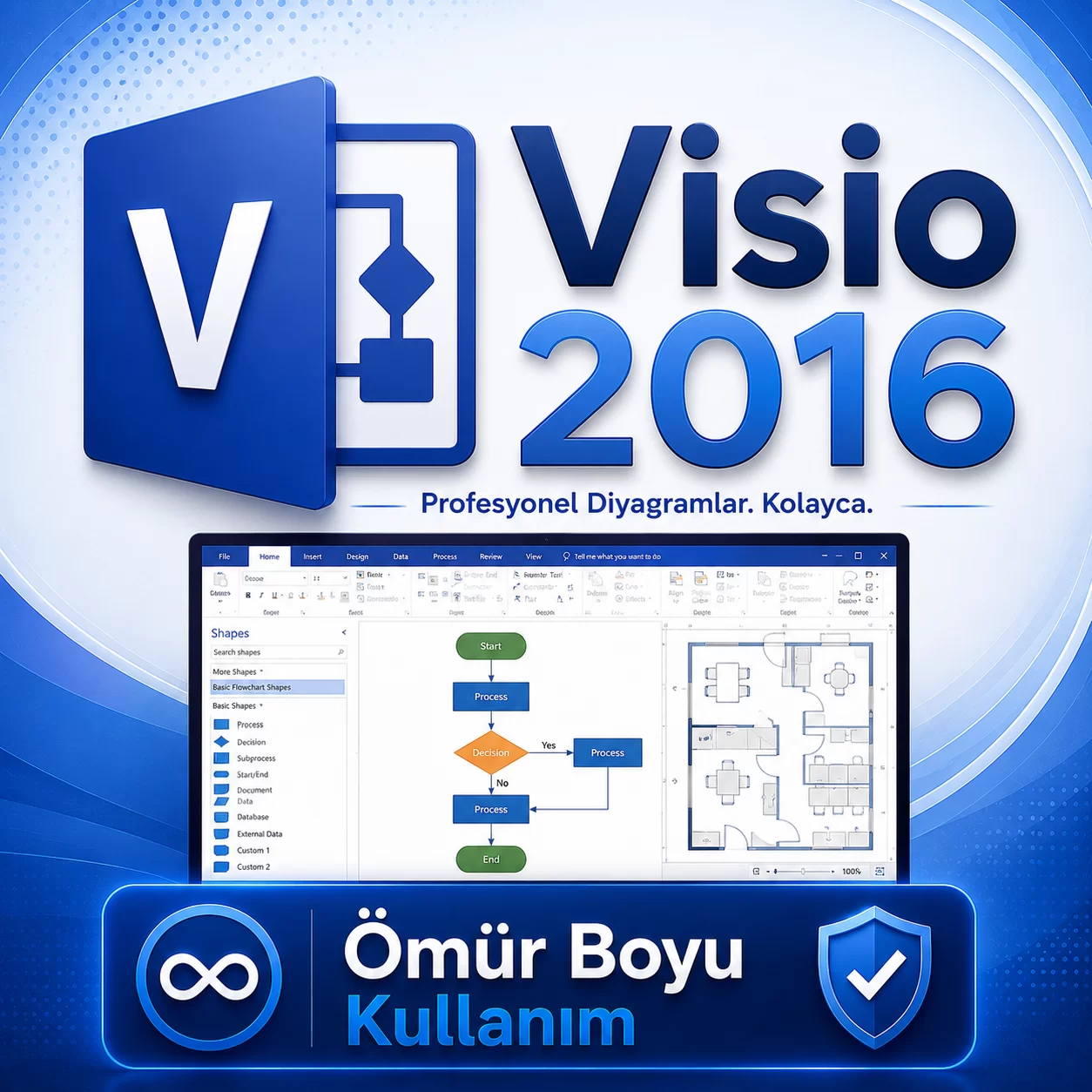 Microsoft Visio dijital lisans görseli