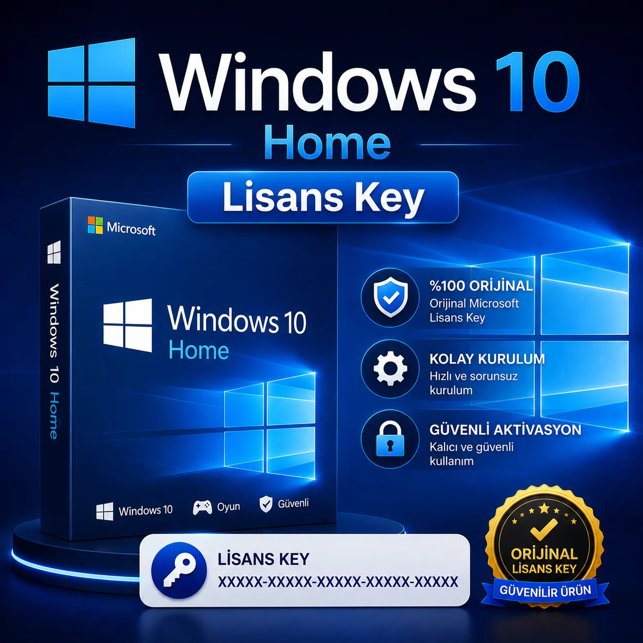 Windows Home dijital lisans görseli
